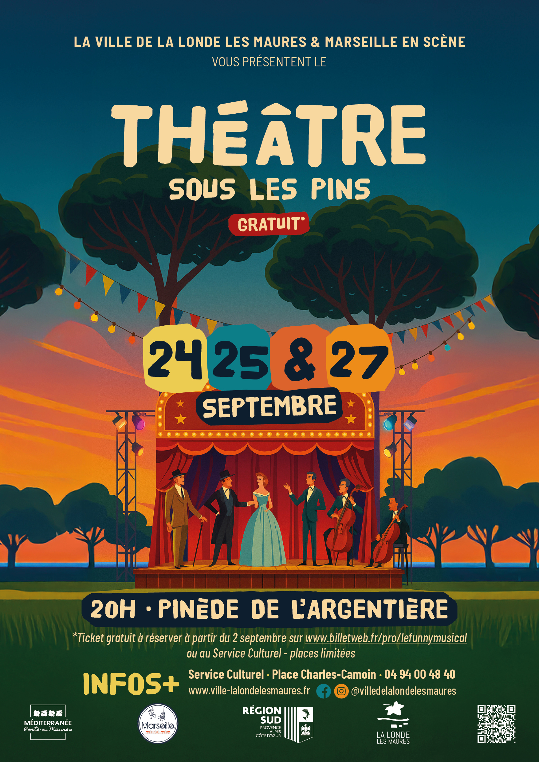 09 24 25 27 2025 THEATRE SOUS LES PINS AFFICHE